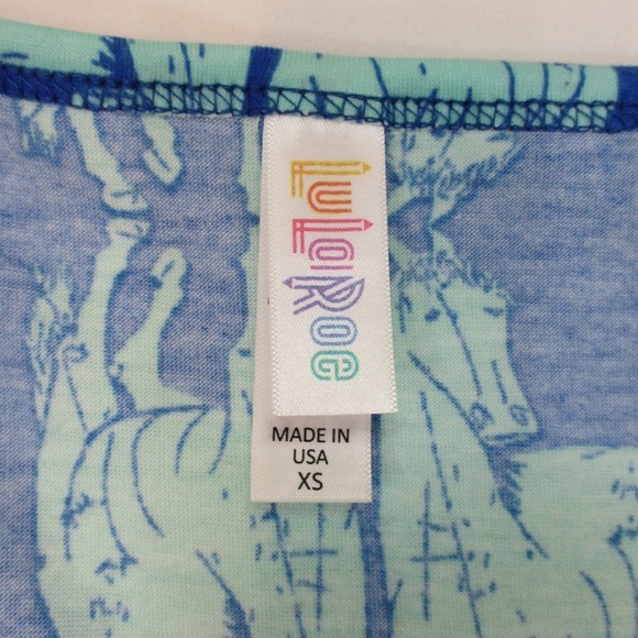 LULAROE  Horse Print Top Size XS - Picture 7 of 8